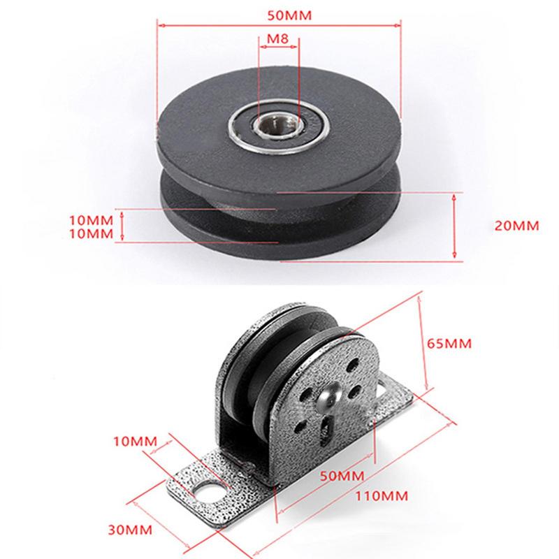 Fitness Silent Bearing Pulley Block Stainless Steel Swivel Lifting Rope Pulley Silent Roller For Home Gym Exercise Accessories