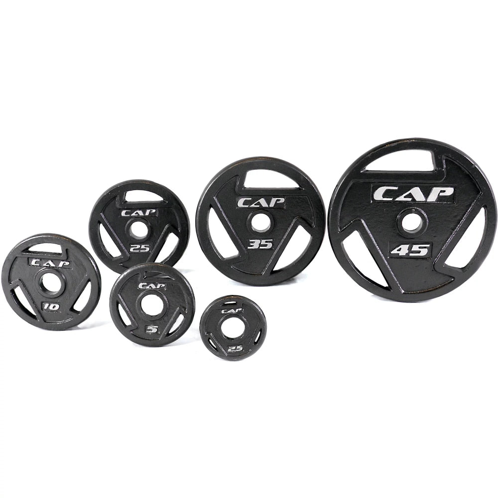 Weightlifting Black Grip Barbell Plate