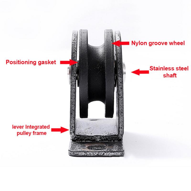 Fitness Silent Bearing Pulley Block Stainless Steel Swivel Lifting Rope Pulley Silent Roller For Home Gym Exercise Accessories
