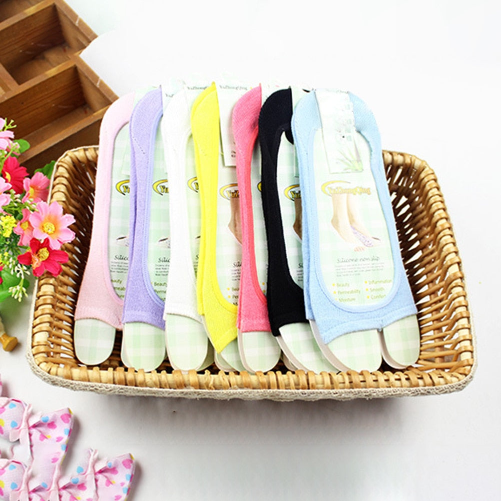 Half Palm Shallow On-slip Open Toe Socks