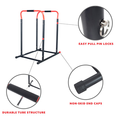 Adjustable Dip Bar Workout Station