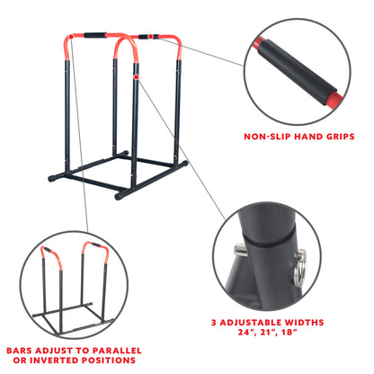 Adjustable Dip Bar Workout Station