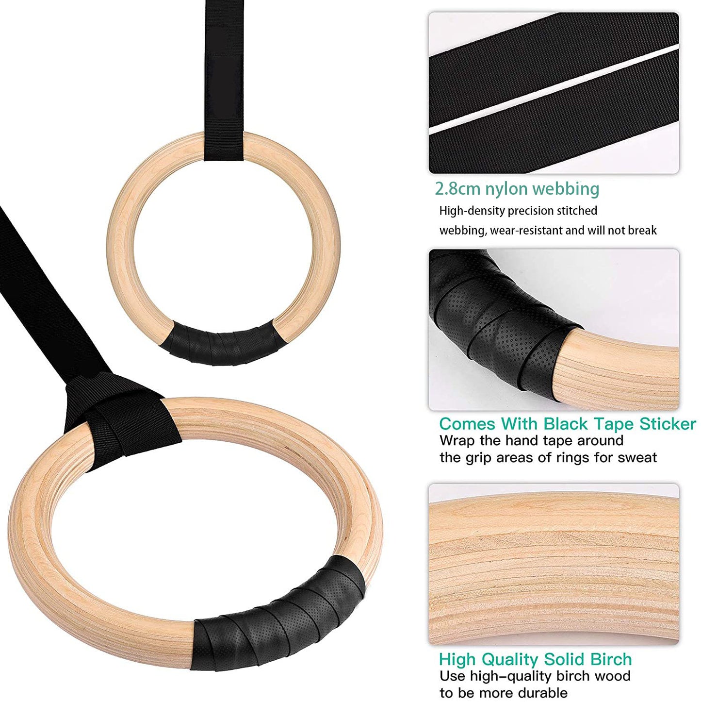 Sports Wood Gymnastic Rings