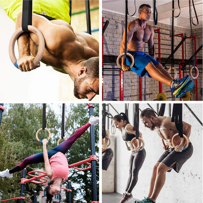 Fitness Wooden Gymnastics Rings