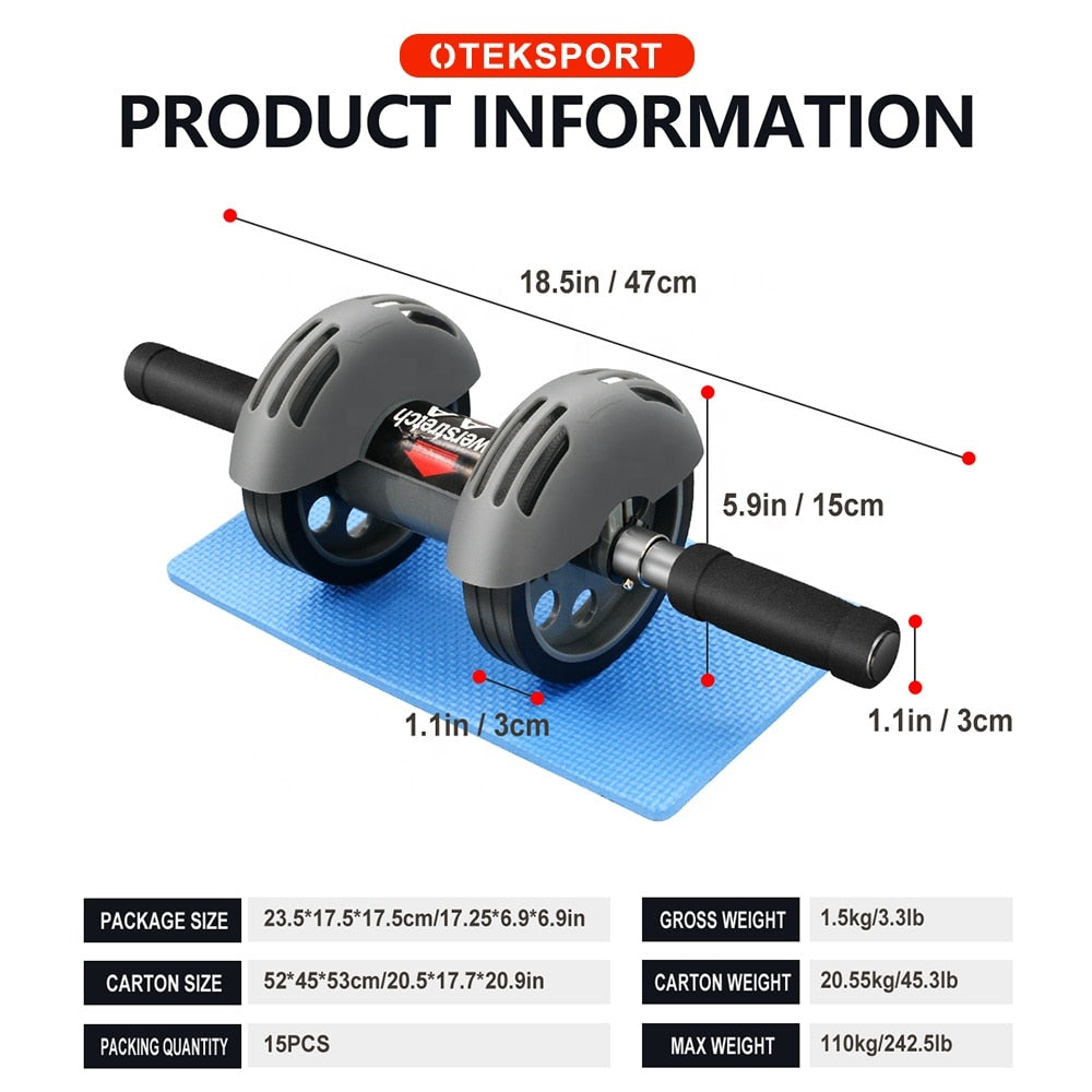 Double-wheeled Push Ab Roller