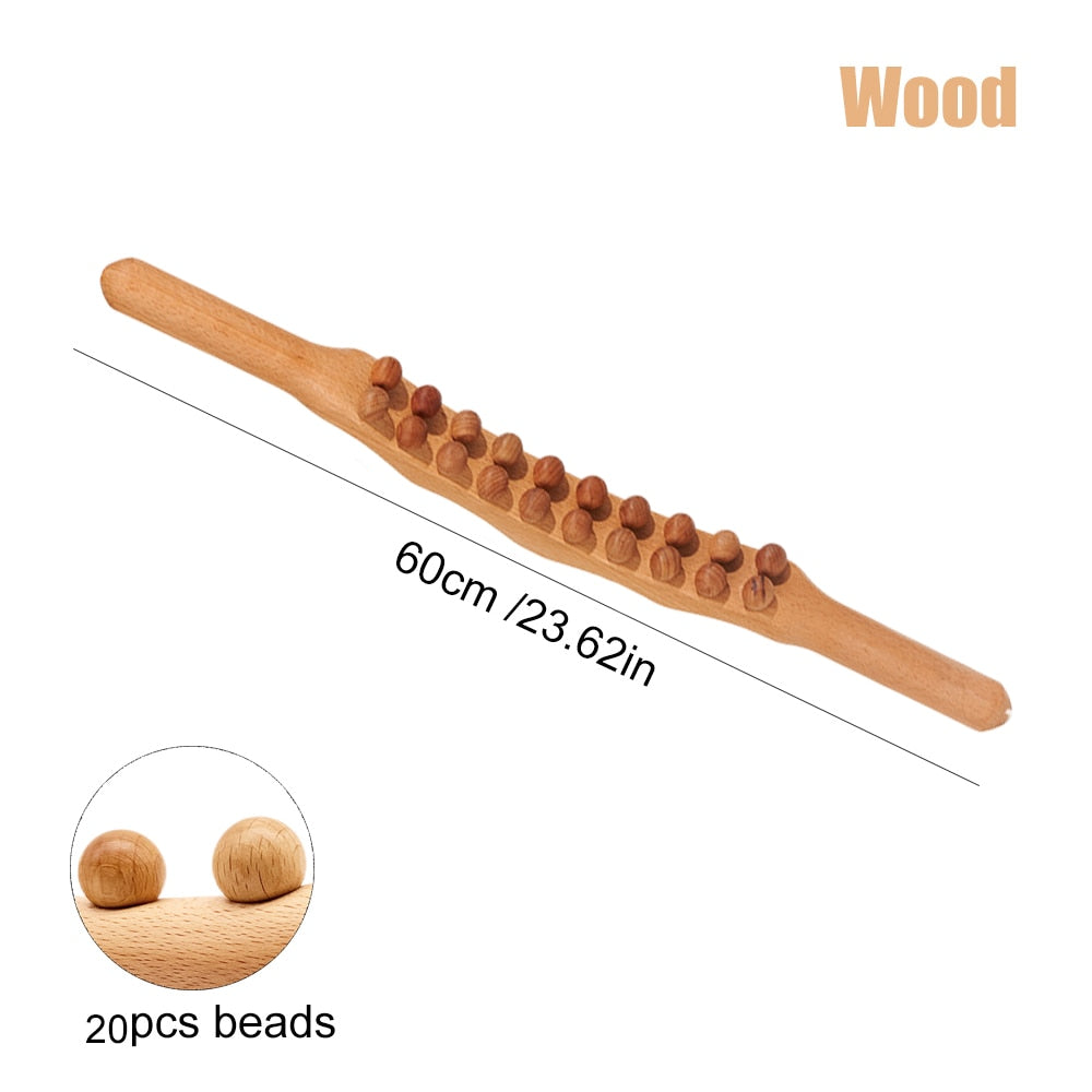 Wood Massage Roller Stick