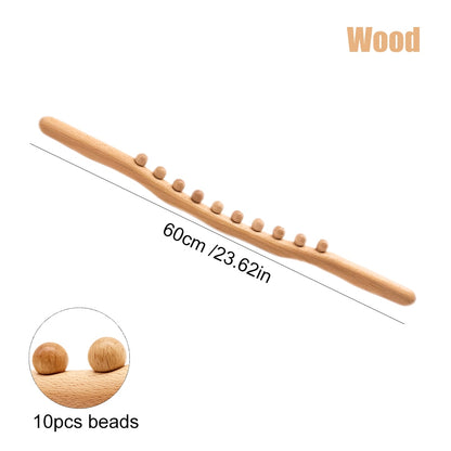 Wood Massage Roller Stick