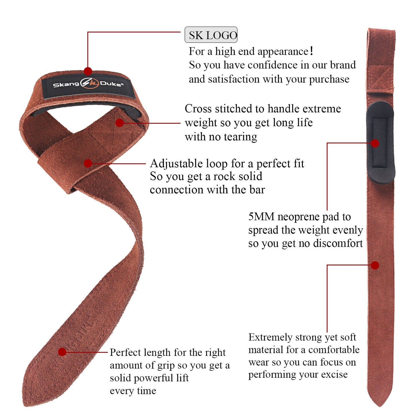 Leather Weightlifting Wrist Strap