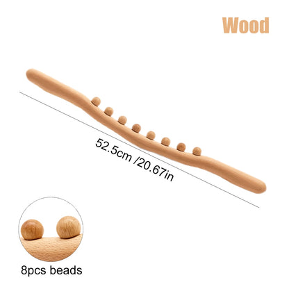 Wood Massage Roller Stick