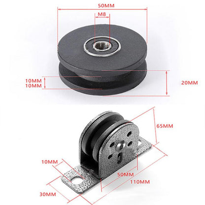 Fitness Silent Bearing Pulley Block Stainless Steel Swivel Lifting Rope Pulley Silent Roller For Home Gym Exercise Accessories