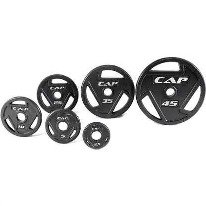 Weightlifting Black Grip Barbell Plate
