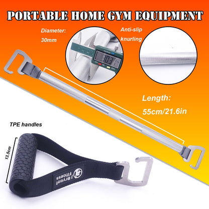 Heavy Duty Resistance Band Pilates Bar with e-type Hook
