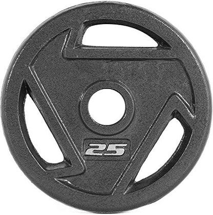 Weightlifting Black Grip Barbell Plate